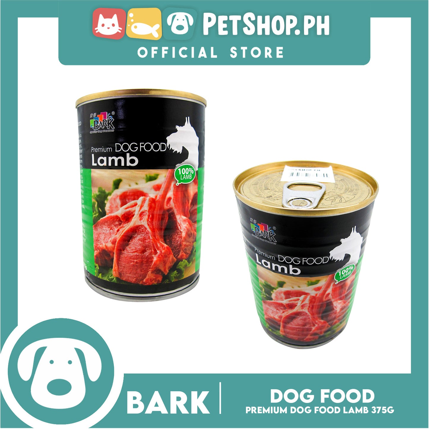 Bark Premium Dog Food Lamb 375g