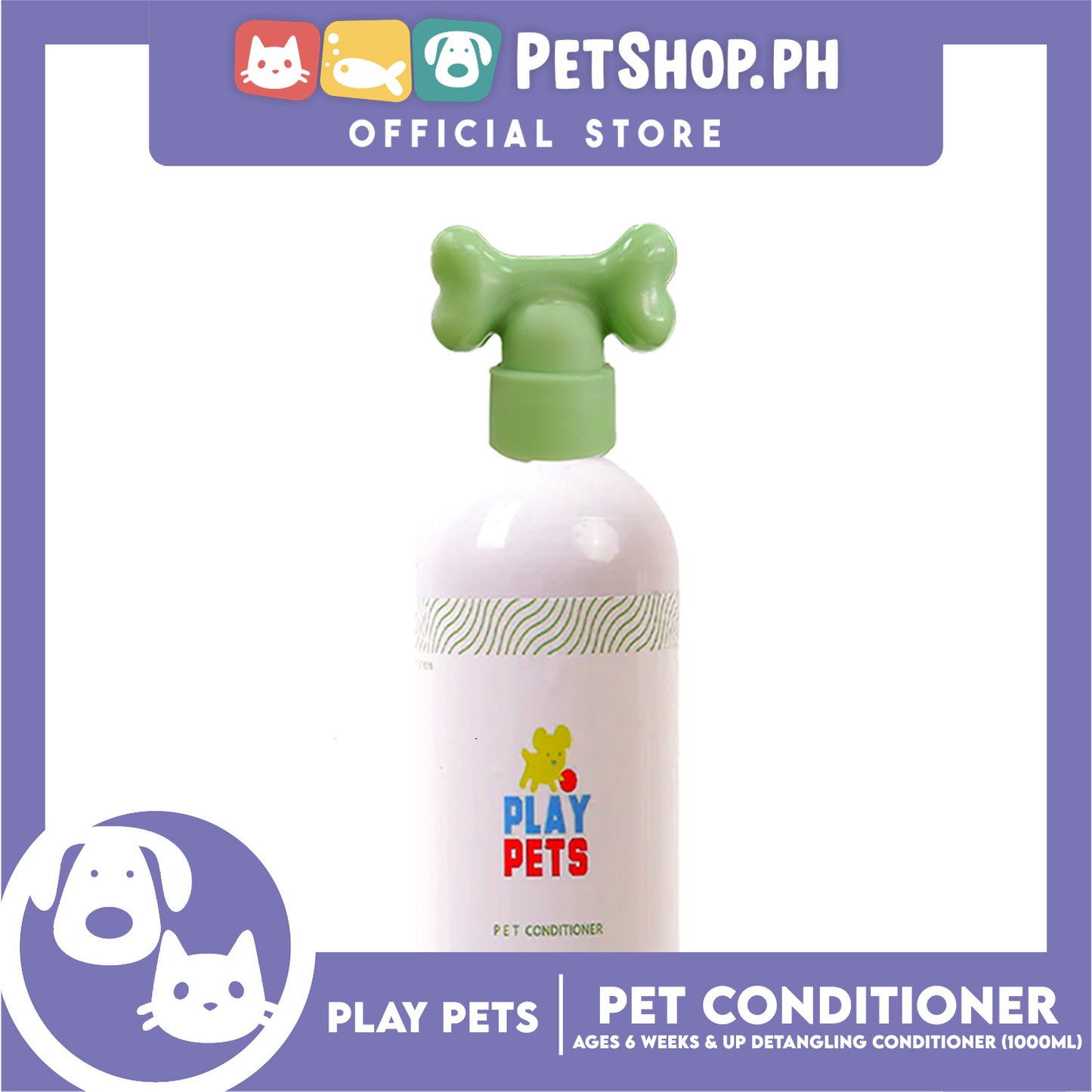 Play Pets Detangling Conditioner 1000ml For All Types Of Dogs And Cats