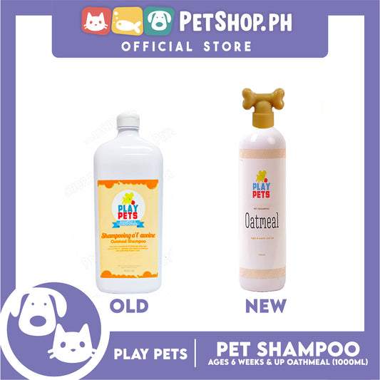 Play Pets Oatmeal Shampoo 1000ml For All Types Of Dogs And Cats