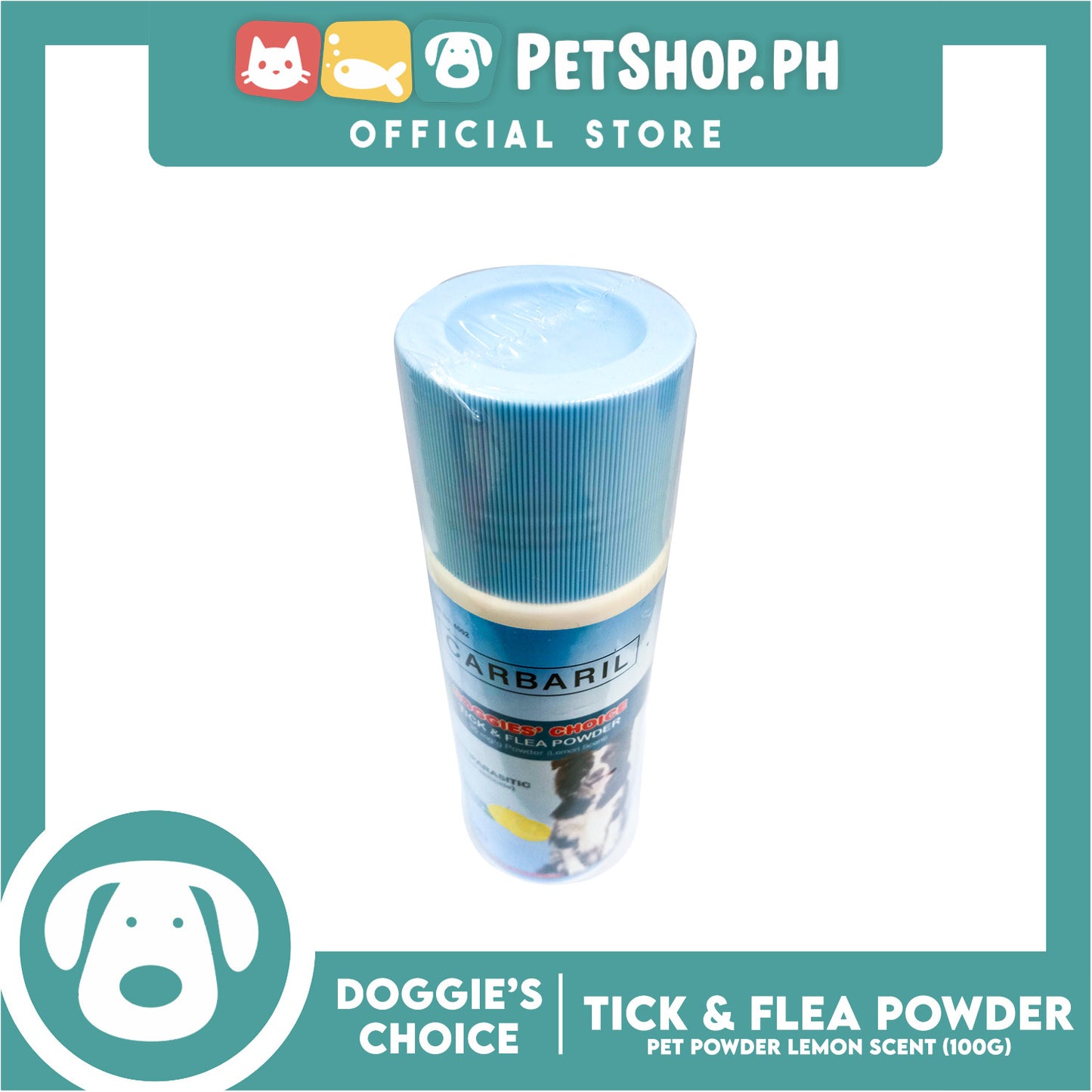 Doggies' Choice Tick and Flea Pet Powder (Lemon Scent) 100g