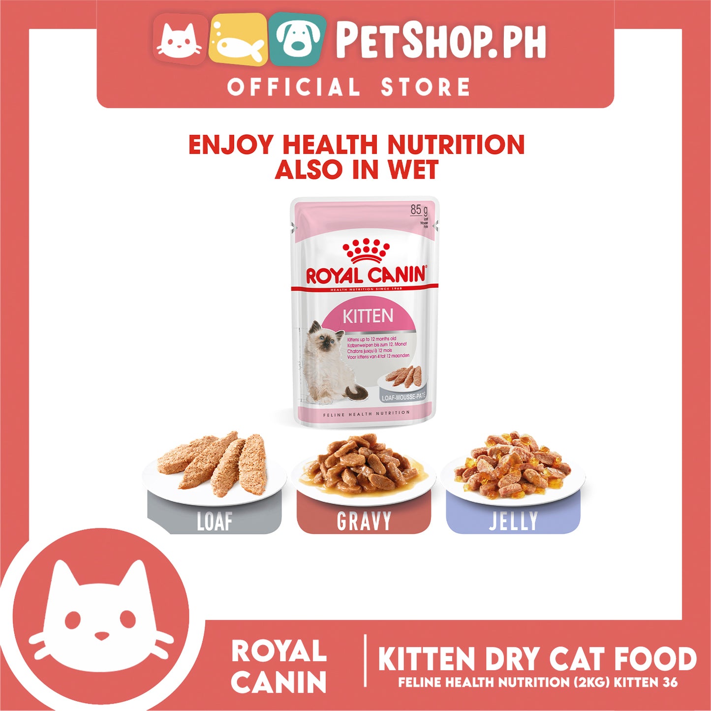 Royal Canin Feline Health Nutrition Kitten Dry Cat Food 2kg