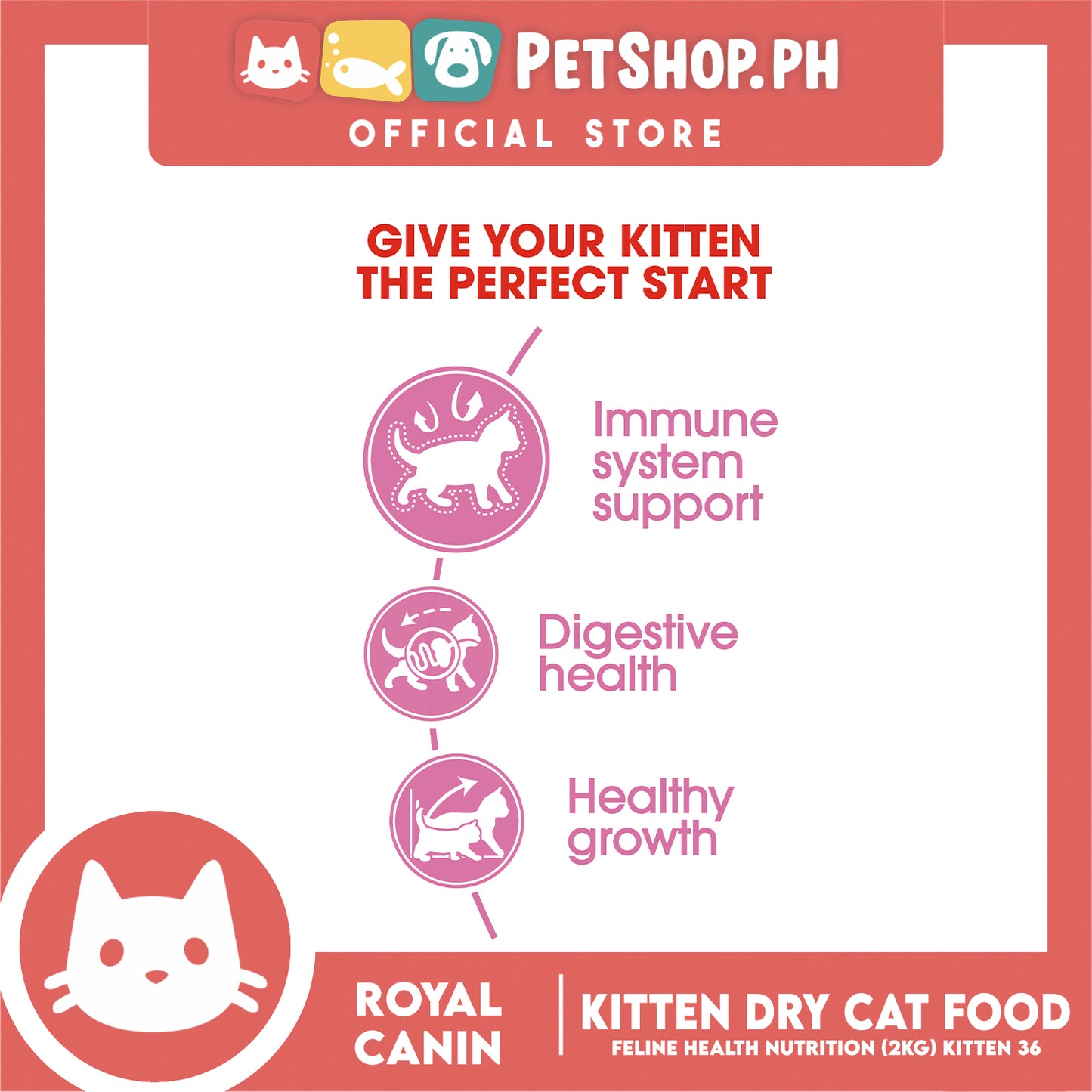 Royal Canin Feline Health Nutrition Kitten Dry Cat Food 2kg