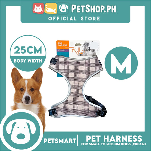 Pet Harness Premium Pattern Design (Cream) for Dogs Medium Size