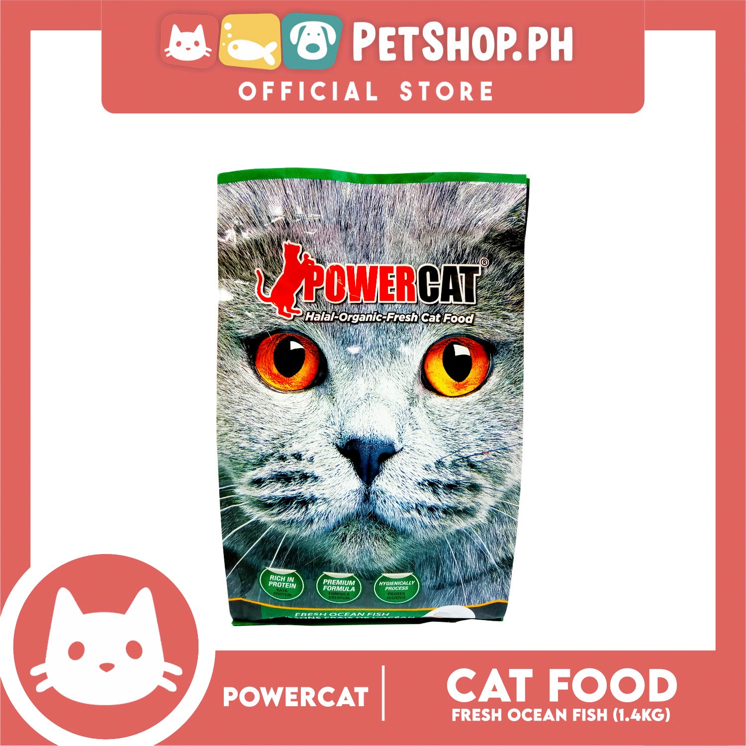 PowerCat Fresh Ocean Fish Cat Dry Food Petshop.PH