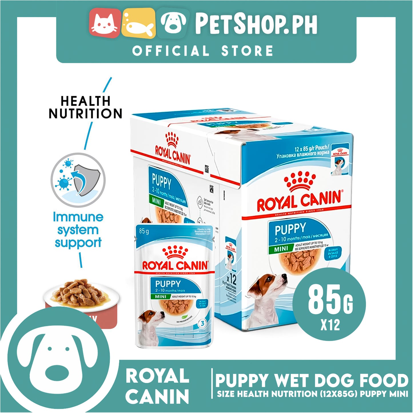 Royal Canin Mini Puppy (85g x 12) Wet Dog Food - Size Health Nutrition