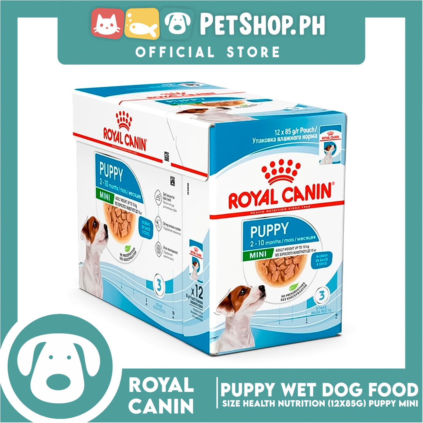 Royal Canin Mini Puppy (85g x 12) Wet Dog Food - Size Health Nutrition