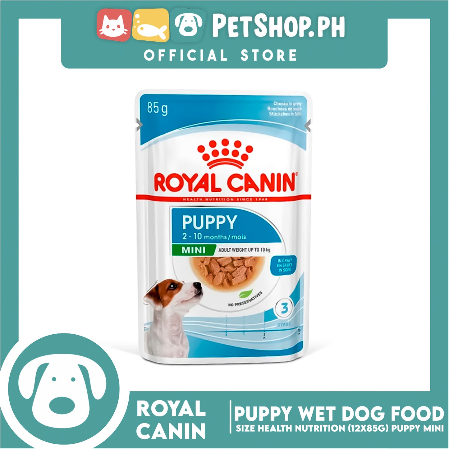 Royal Canin Mini Puppy (85g x 12) Wet Dog Food - Size Health Nutrition