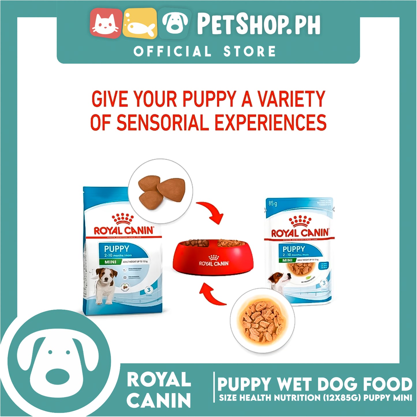 Royal Canin Mini Puppy (85g x 12) Wet Dog Food - Size Health Nutrition