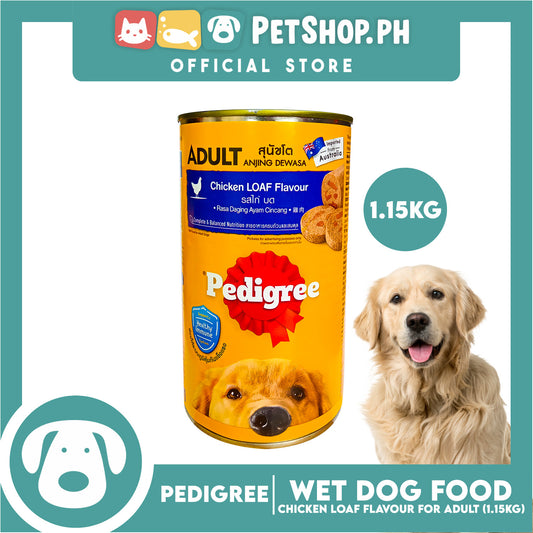 Pedigree Chicken Loaf Flavour 1.15kg For Adult, Canned Dog Food