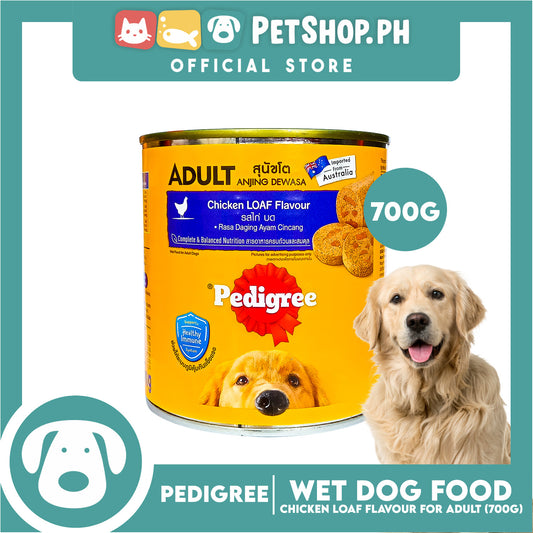Pedigree Chicken Loaf Flavour 700g For Adult, Canned Dog Food