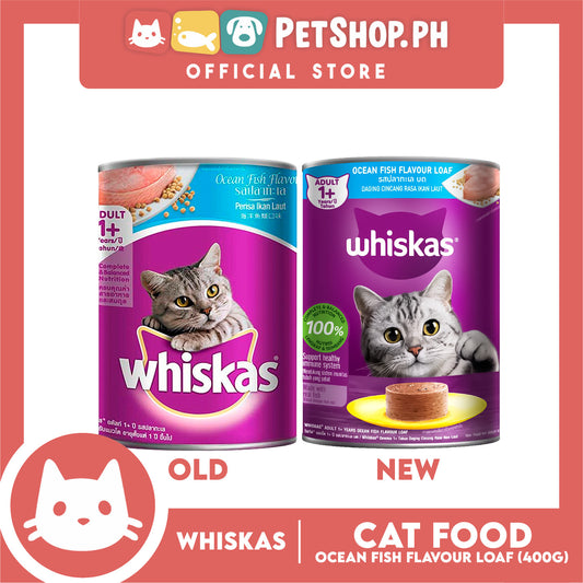 Whiskas Adult Ocean Fish Flavour Loaf 400g Cat Wet Canned Food