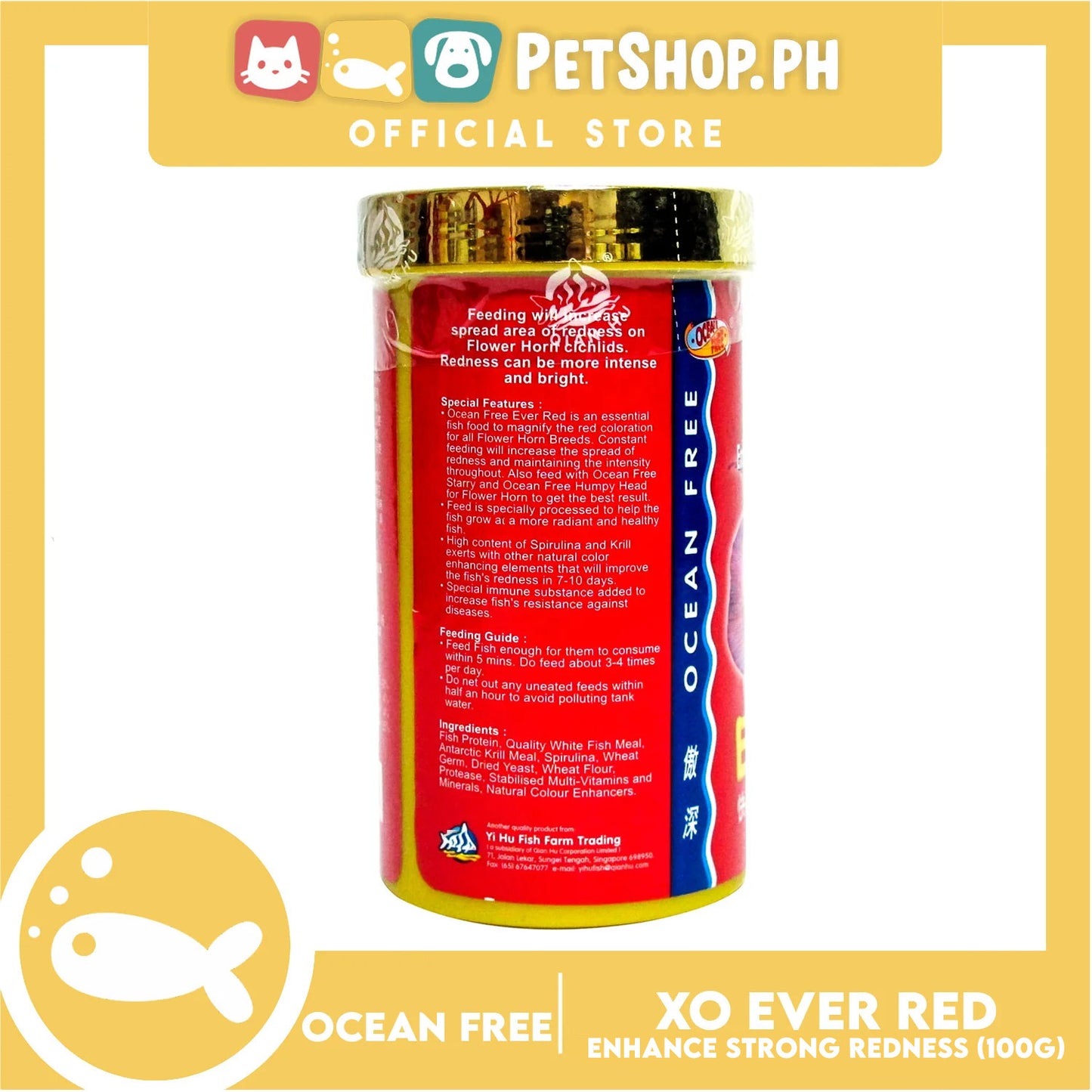 Ocean Free XO Ever Red Enhance Strong Redness Development 100g