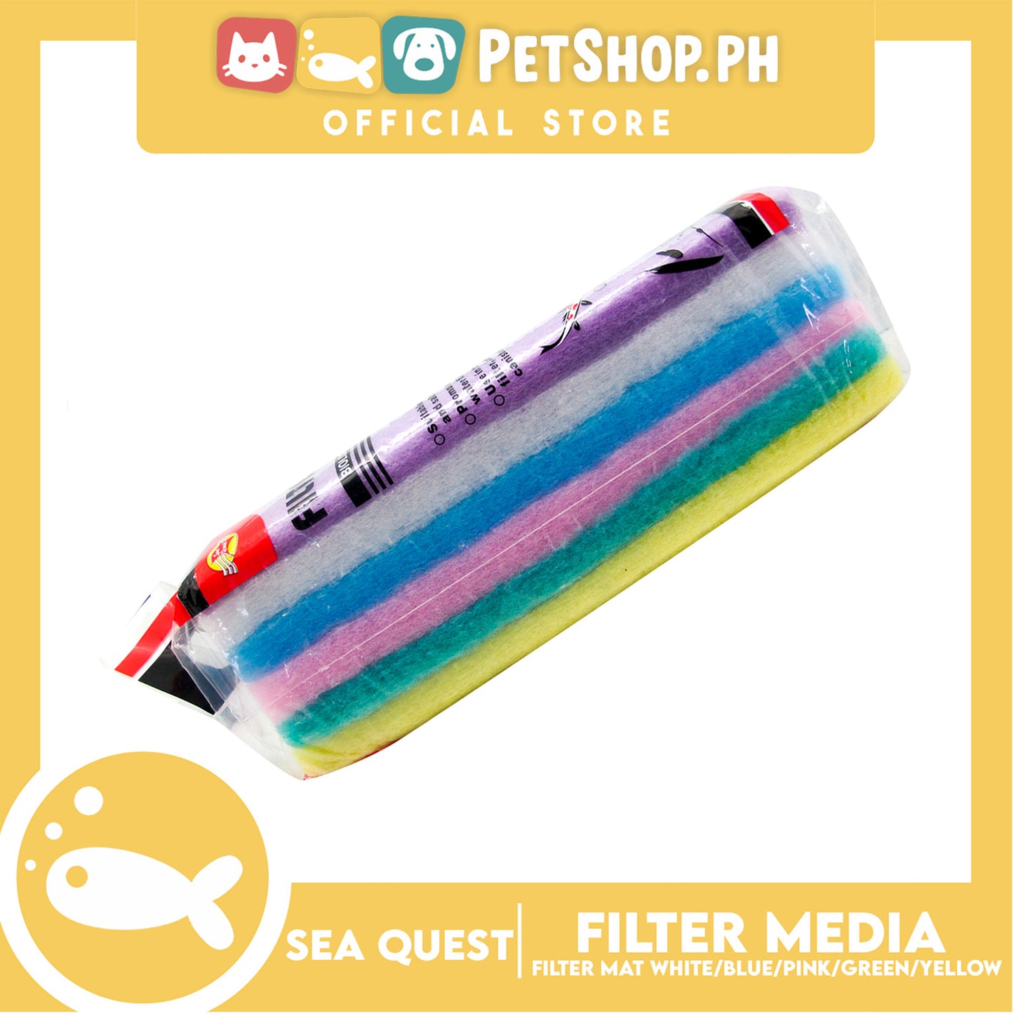 Sea Quest Biological Filter Mat 6 Colors Bio Wool Water Filter (Assorted Color)