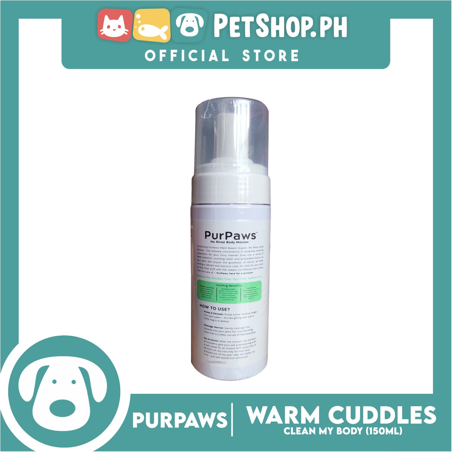 Purpaws Clean My Body Warm Cuddles 150ml
