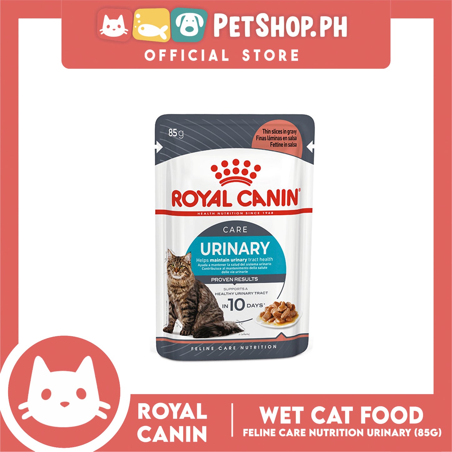 Royal Canin Urinary Care Chunks in Gravy (85g) Adult Wet Cat Food - Feline Care Nutrition