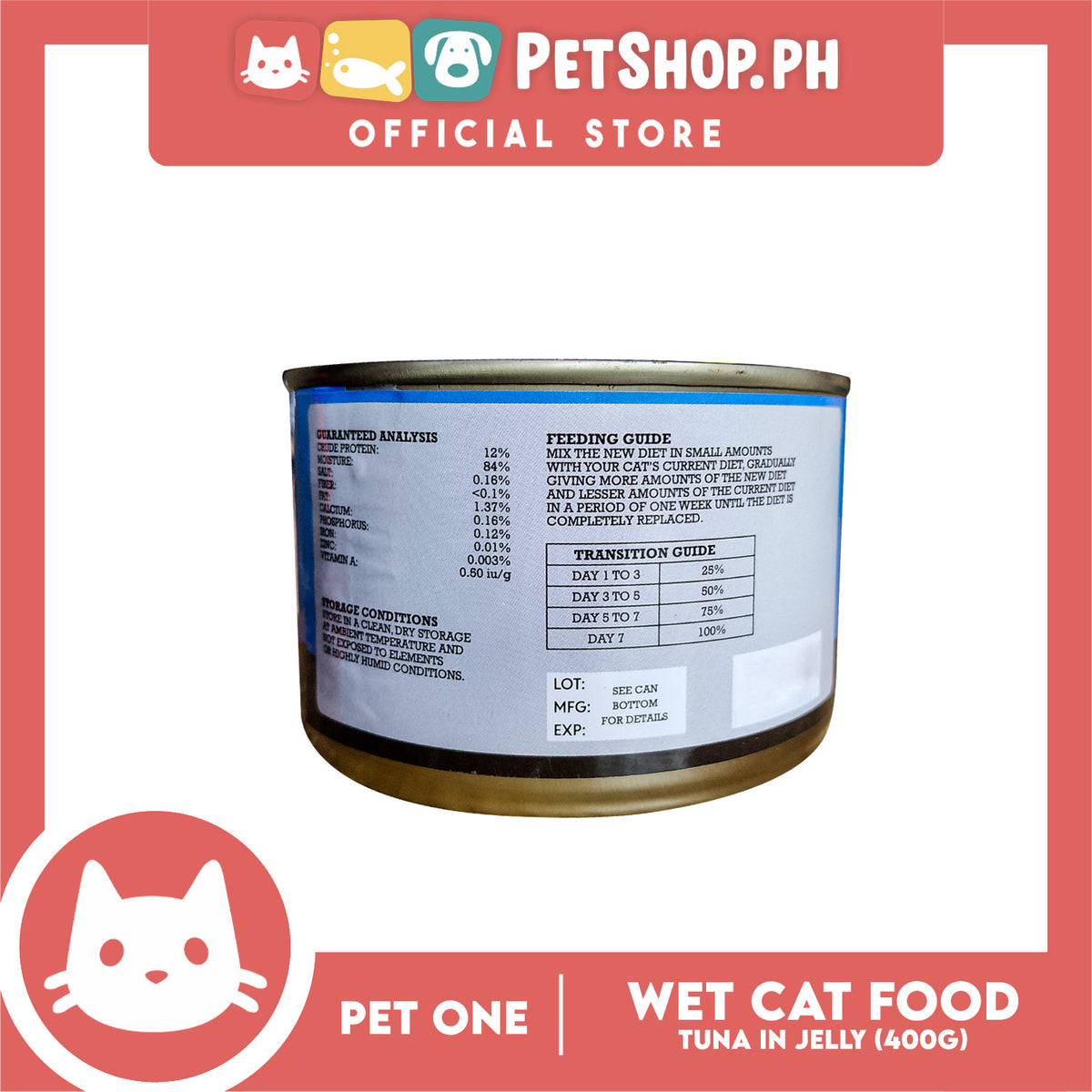 Pet One Delish Tuna in Jelly Wet Cat Food 400g