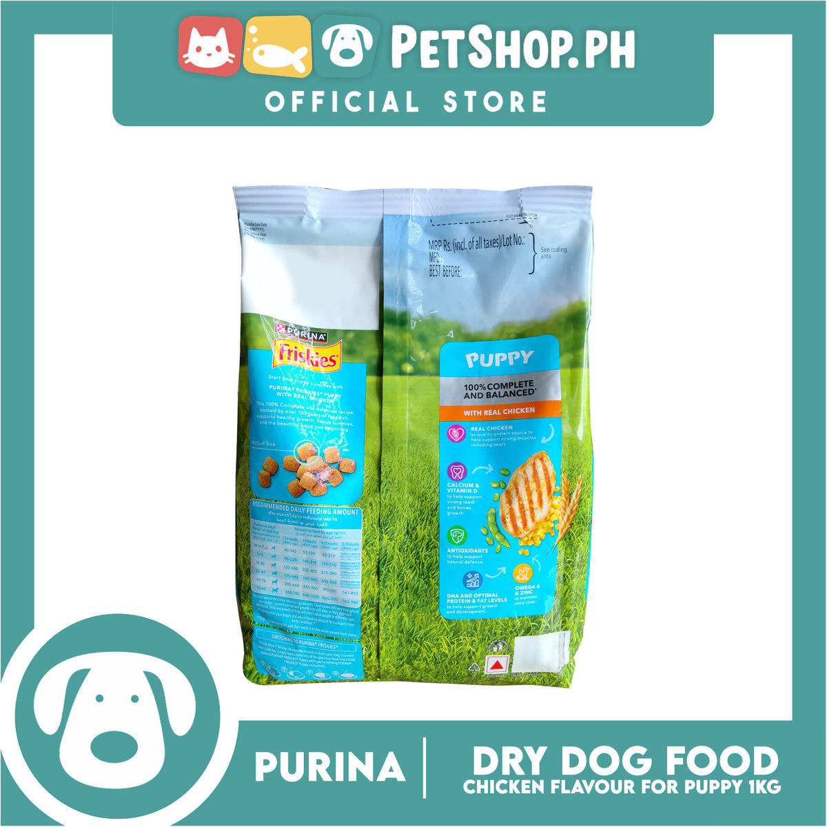 Purina Friskies Puppy Dog Dry Food with Real Chicken 1kg