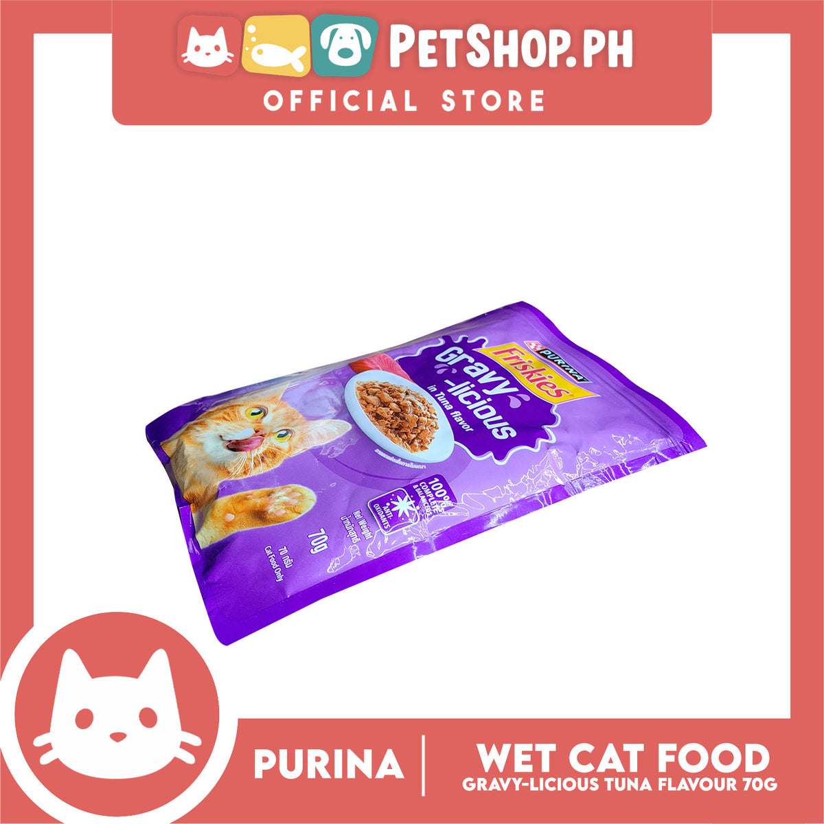 Purina Friskies Gravy-licious Tuna Flavor for Adult Cat Wet Food 70g