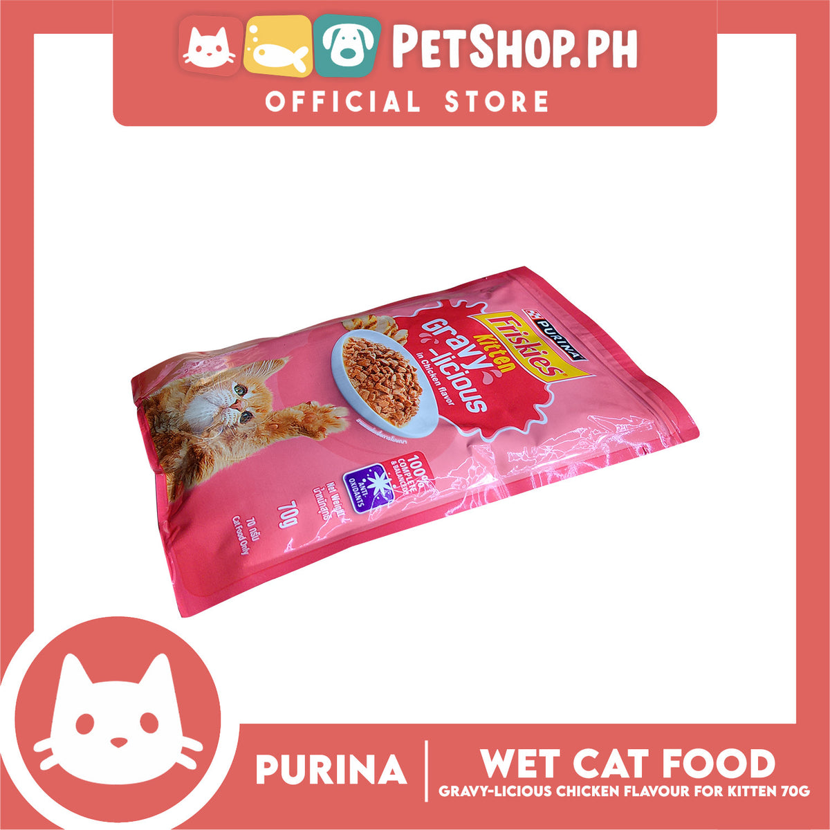 Purina Friskies Gravy-licious Chicken Flavor for Kitten Cat Wet Food 70g