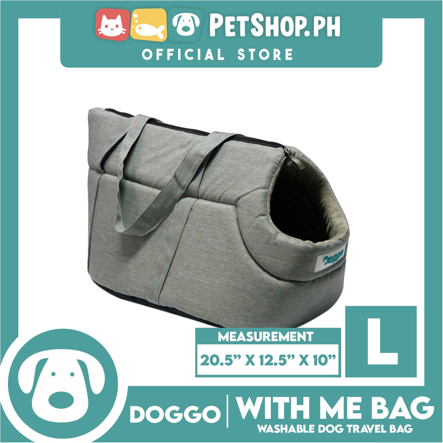 Doggo with me Bag Breathable Head-Out Dog Travel Carrier Bag (Large)