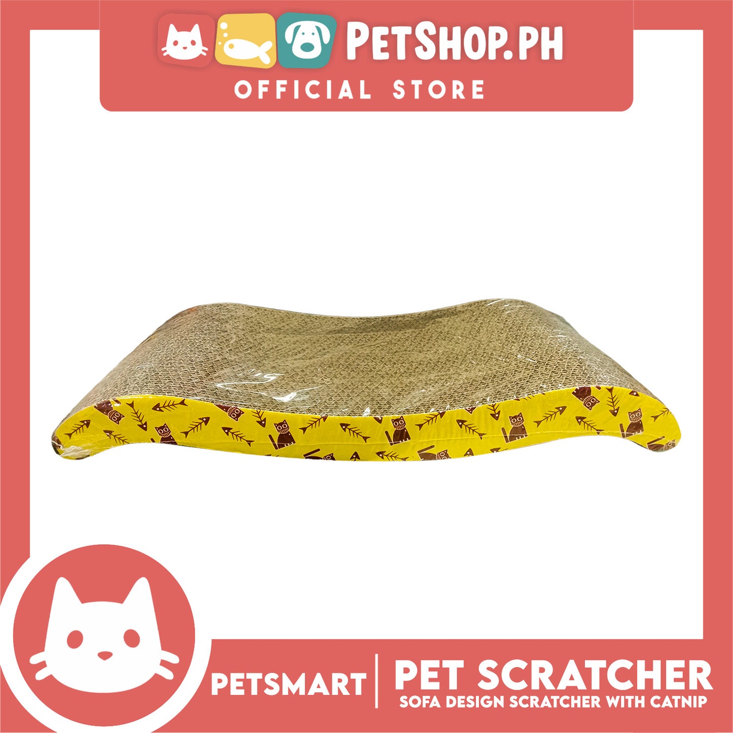 Cat Scrather Toy Sofa Design with Catnip 45cm x 20cm