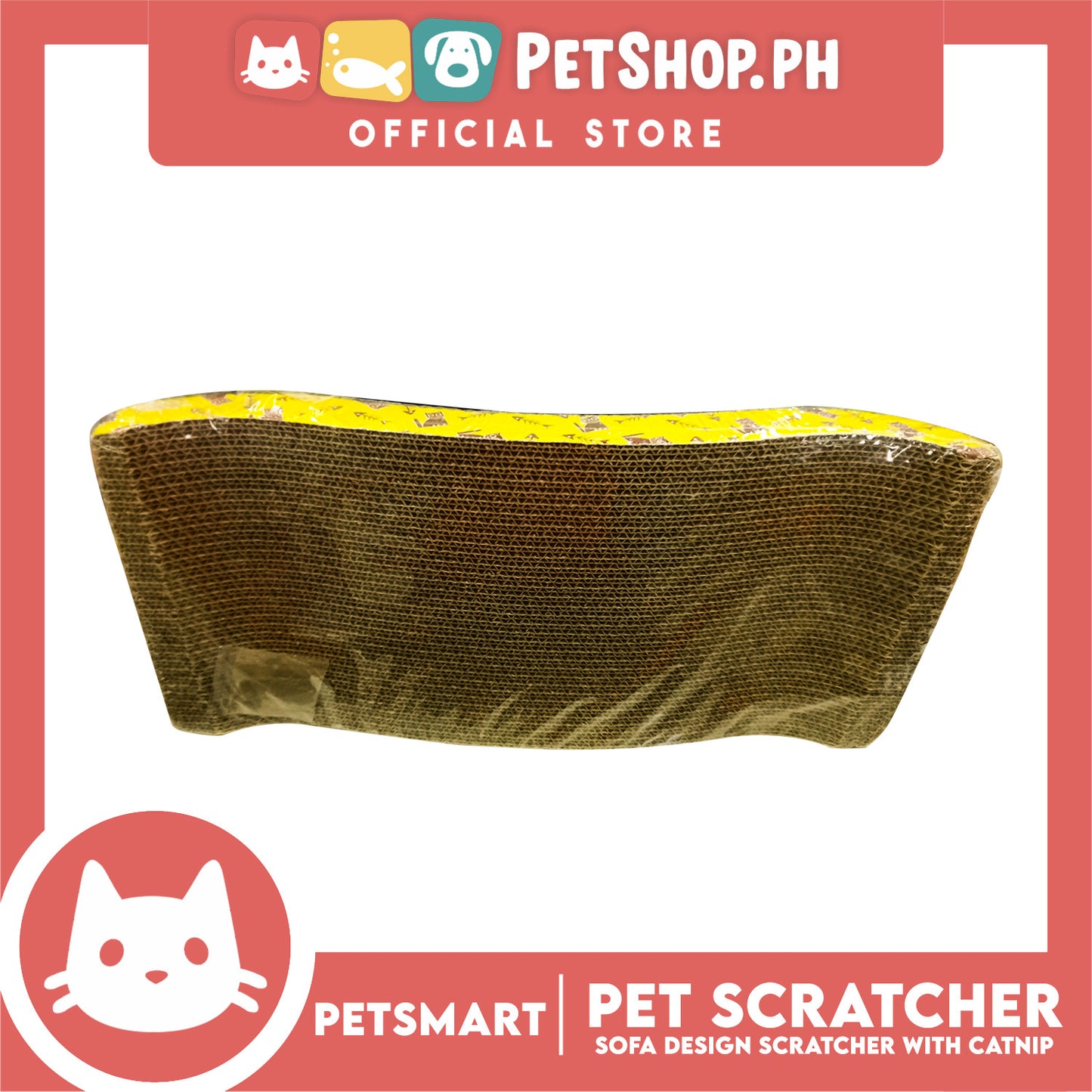Cat Scrather Toy Sofa Design with Catnip 45cm x 20cm