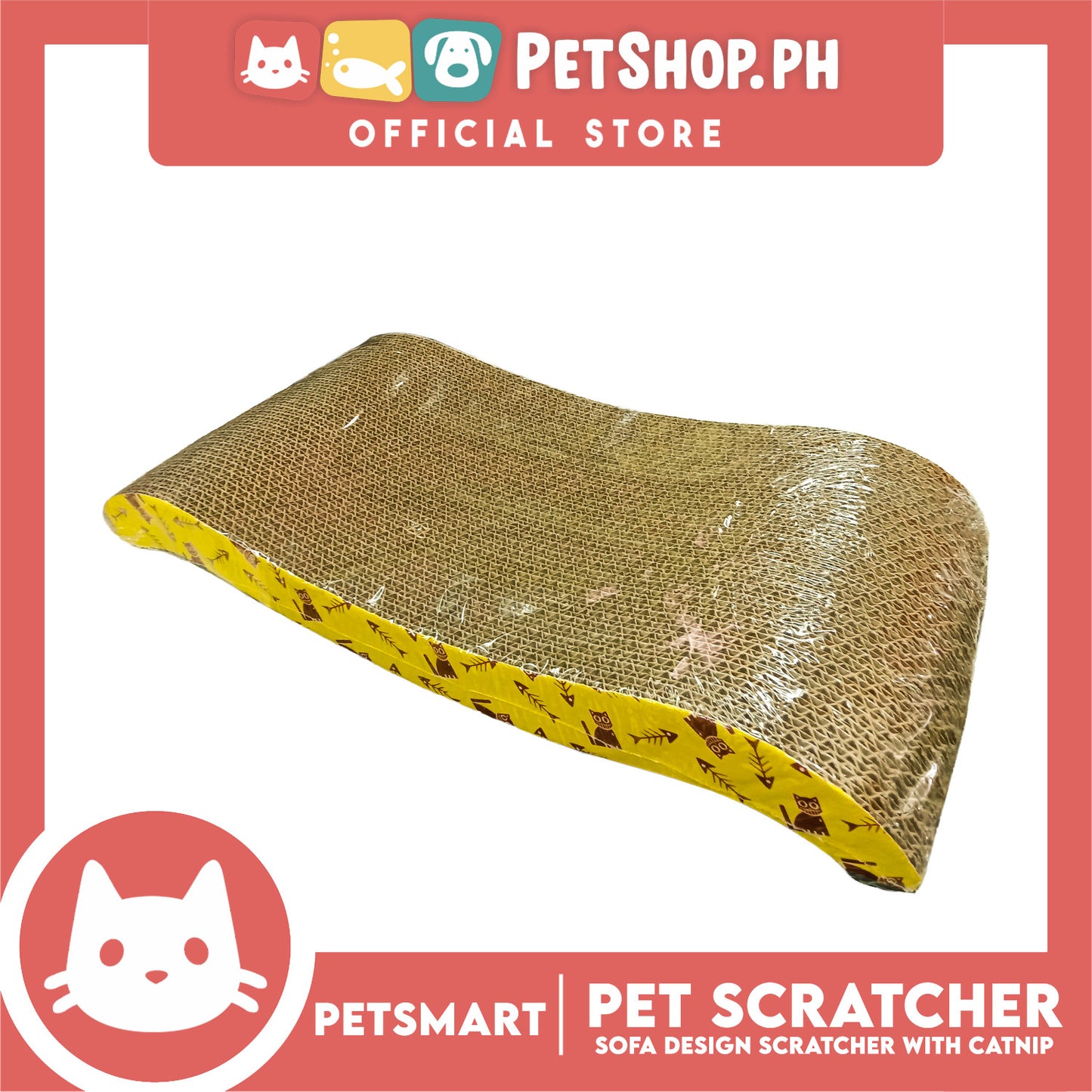 Cat Scrather Toy Sofa Design with Catnip 45cm x 20cm