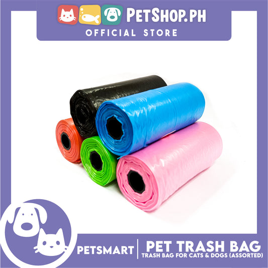 Pet Trash Bag for Cats and Dogs 1 Roll (Assorted Colors)