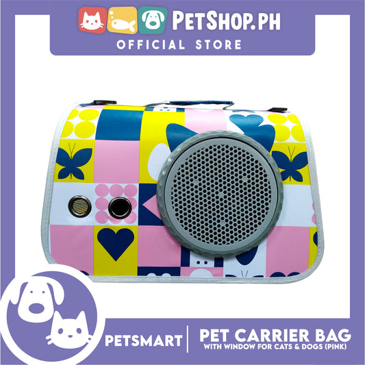 Pet Bag Carrier with Window for Cats and Dogs (Pink) 40cm x 27cm x 27cm