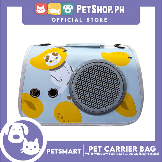 Pet Bag Carrier with Window for Cats and Dogs (Light Blue) 40cm x 27cm x 27cm