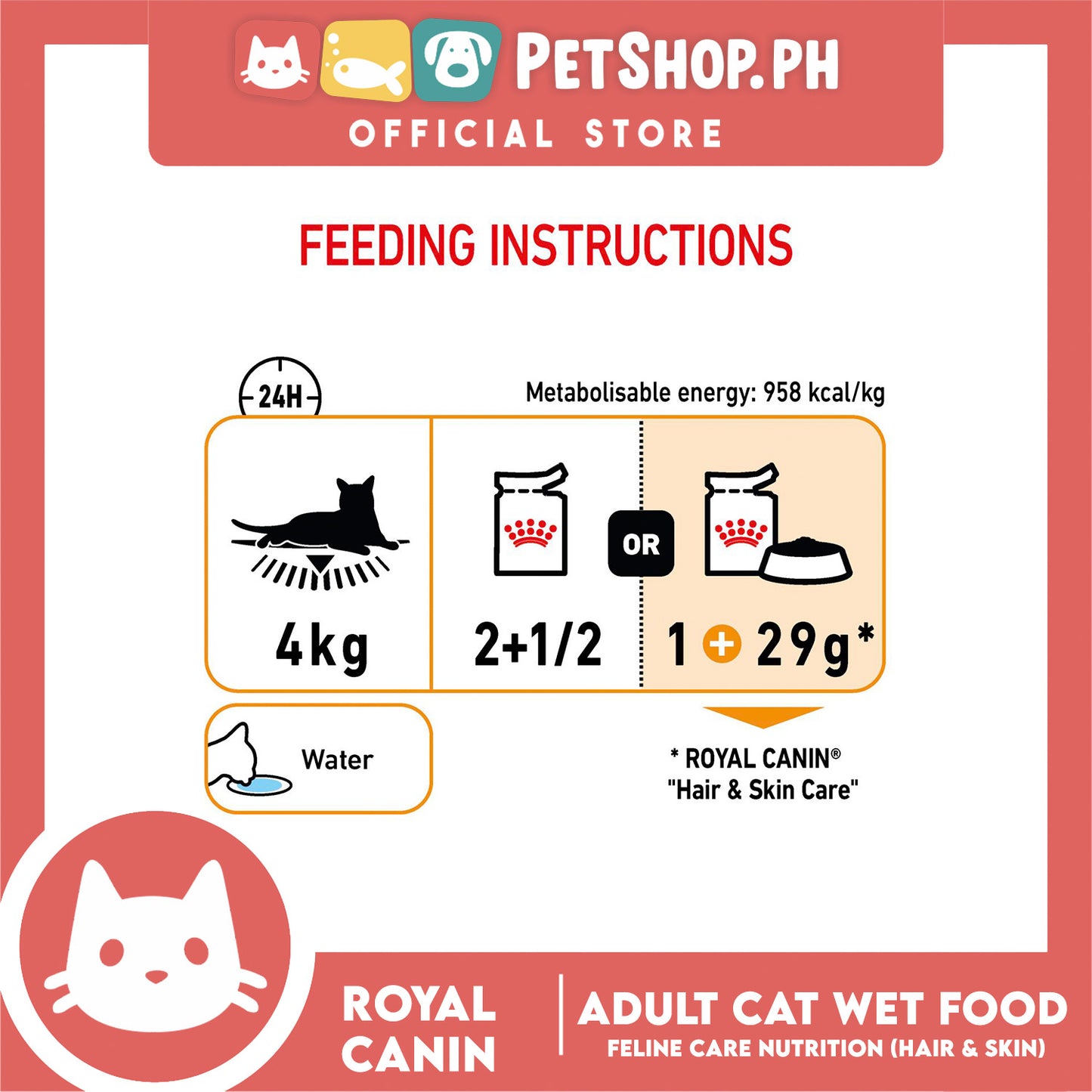 Royal Canin Hair and Skin Care (12x85g) Adult Wet Cat Food - Feline Care Nutrition
