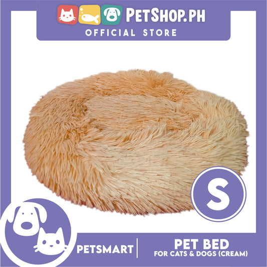 Pet Bed for Cats and Dogs (Cream Color) Small Size 42cm x 35cm x 8cm