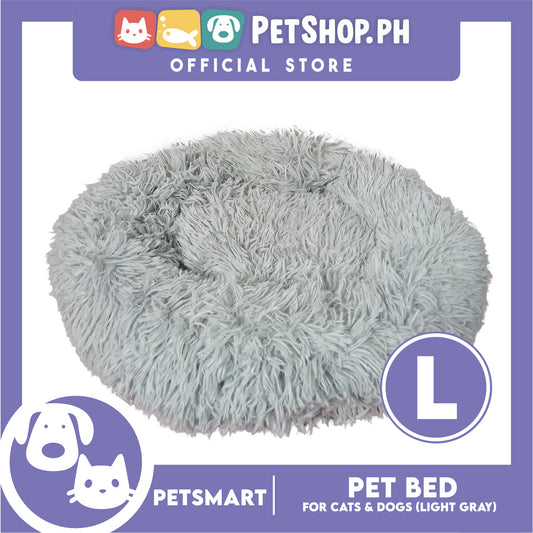 Pet Bed for Cats and Dogs (Light Gray Color) Large Size 63cm x 46cm x 8cm