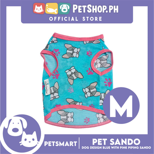 Pet Sando Dog Design Blue with Piping Color, Medium Size (DG-CTN196M)
