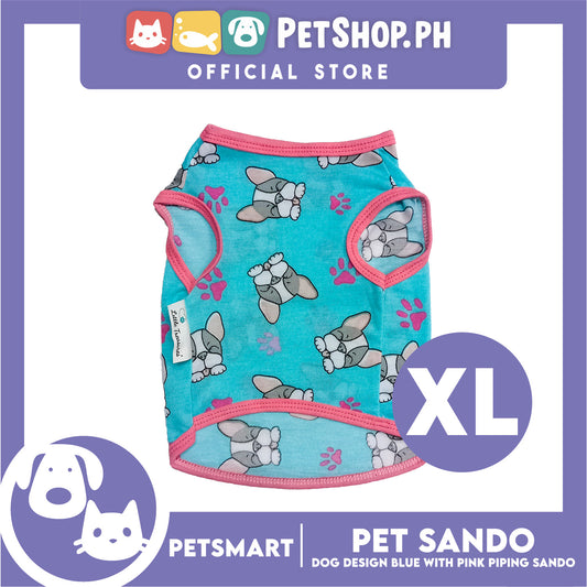 Pet Sando Dog Design Blue with Piping Color, XL Size (DG-CTN196XL)