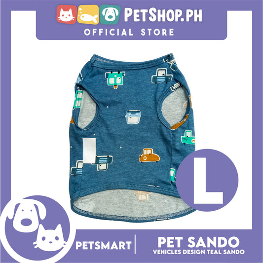 Pet Sando Vehicles Design Teal Color, Large Size (DG-CTN206L)