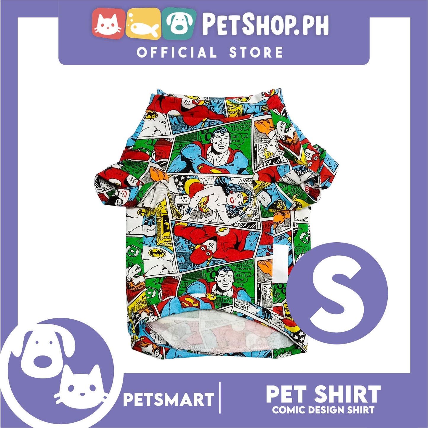 Pet Shirt Comic Design, Small Size (DG-CTN210S)