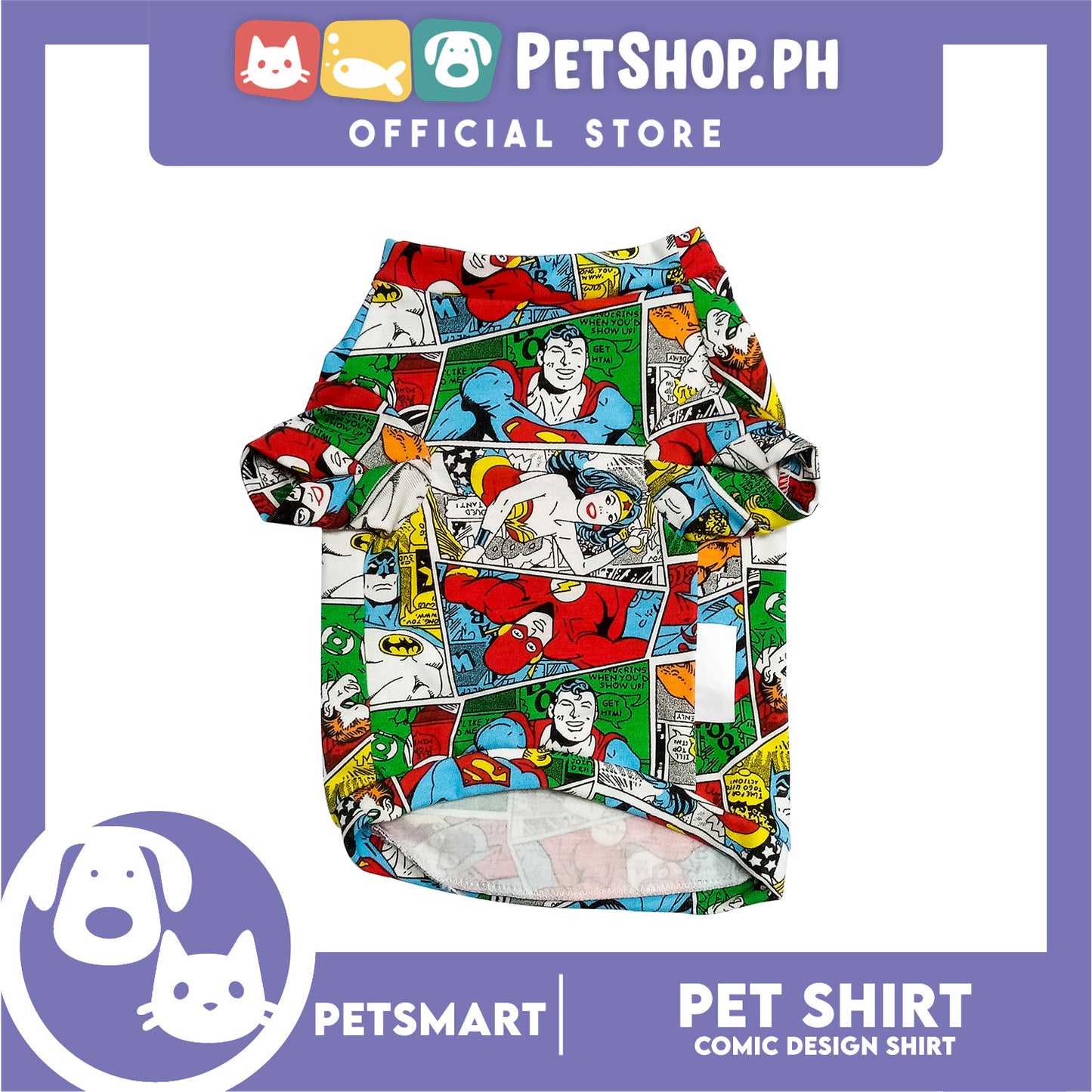 Pet Shirt Comic Design, Small Size (DG-CTN210S)