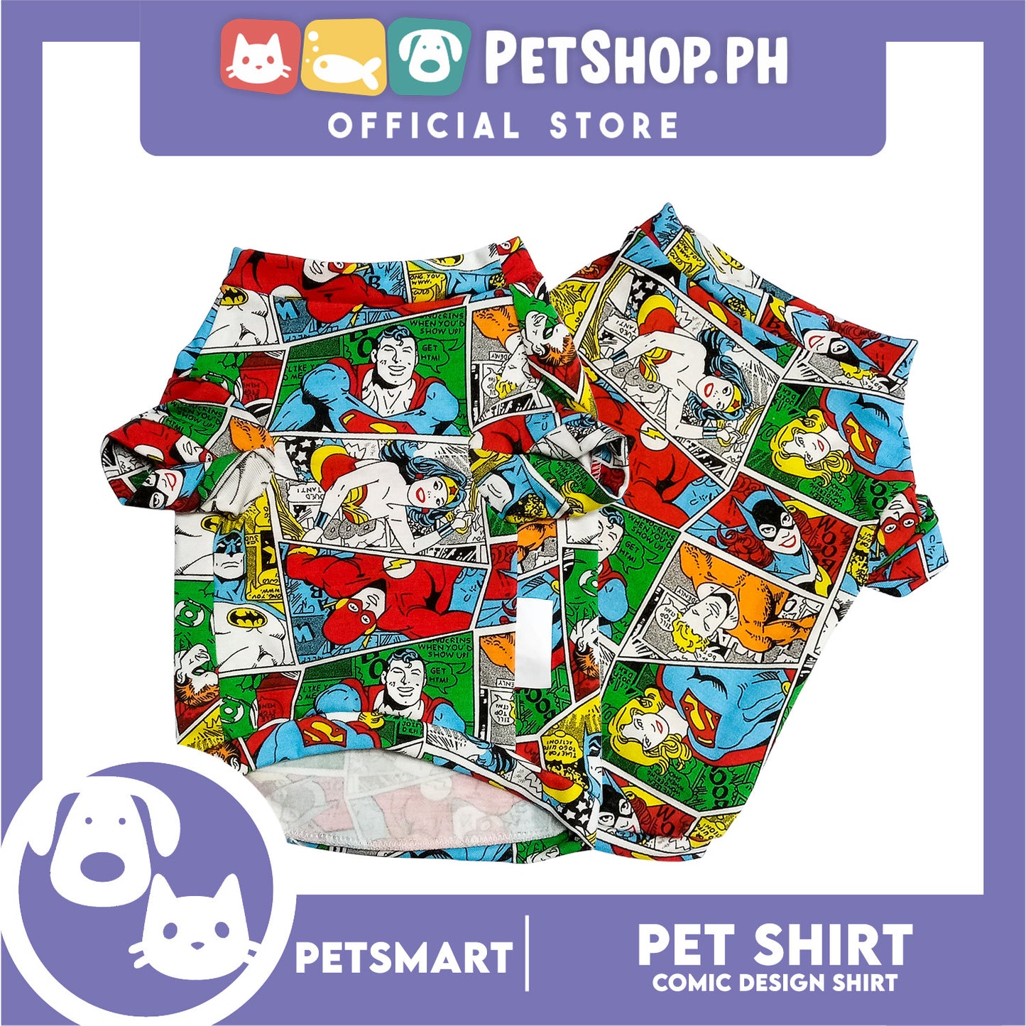 Pet Shirt Comic Design, Small Size (DG-CTN210S)