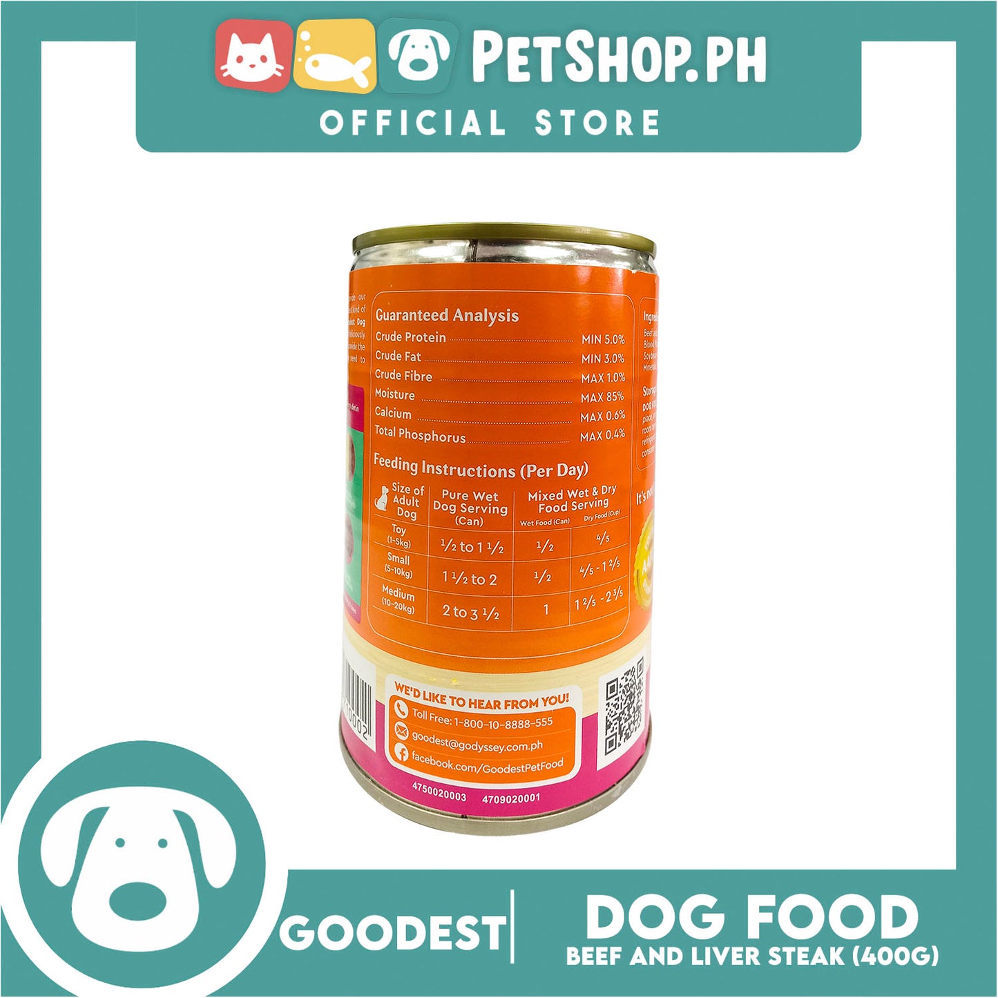 Goodest Chunks in Gravy (Beef and Liver Steak) Dog Wet Food 400 grams