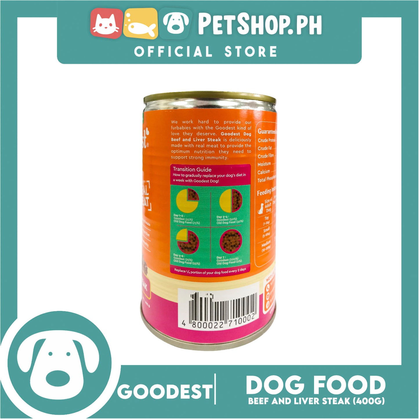 Goodest Chunks in Gravy (Beef and Liver Steak) Dog Wet Food 400 grams