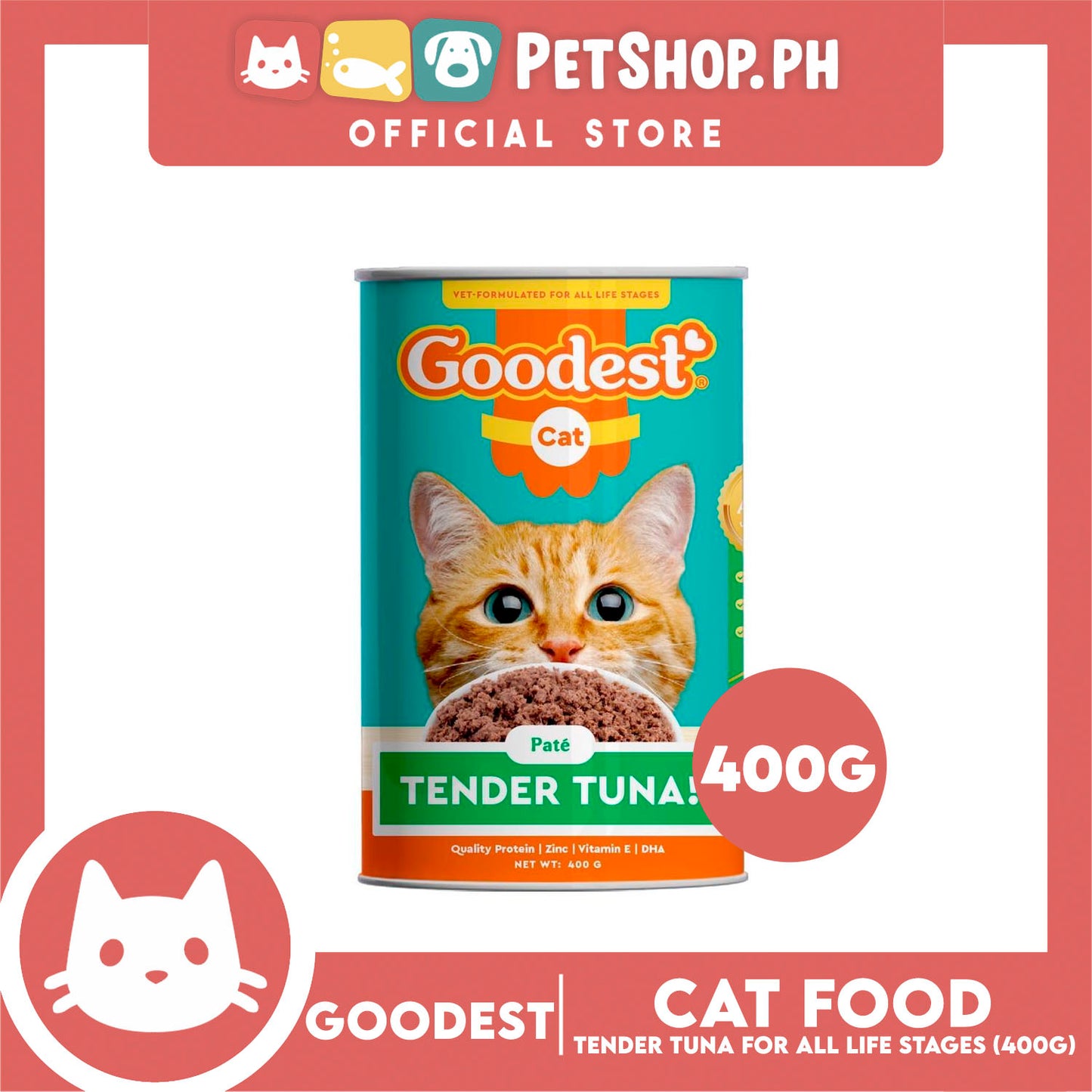 Goodest Pate (Tender Tuna) Cat Wet Food 400 grams