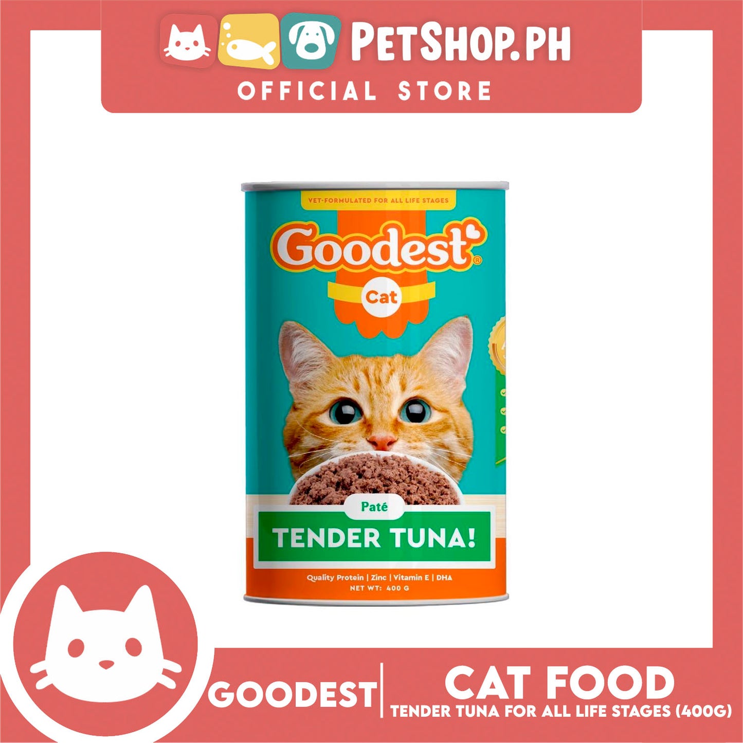 Goodest Pate (Tender Tuna) Cat Wet Food 400 grams