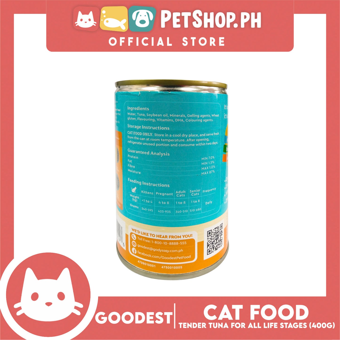 Goodest Pate (Tender Tuna) Cat Wet Food 400 grams