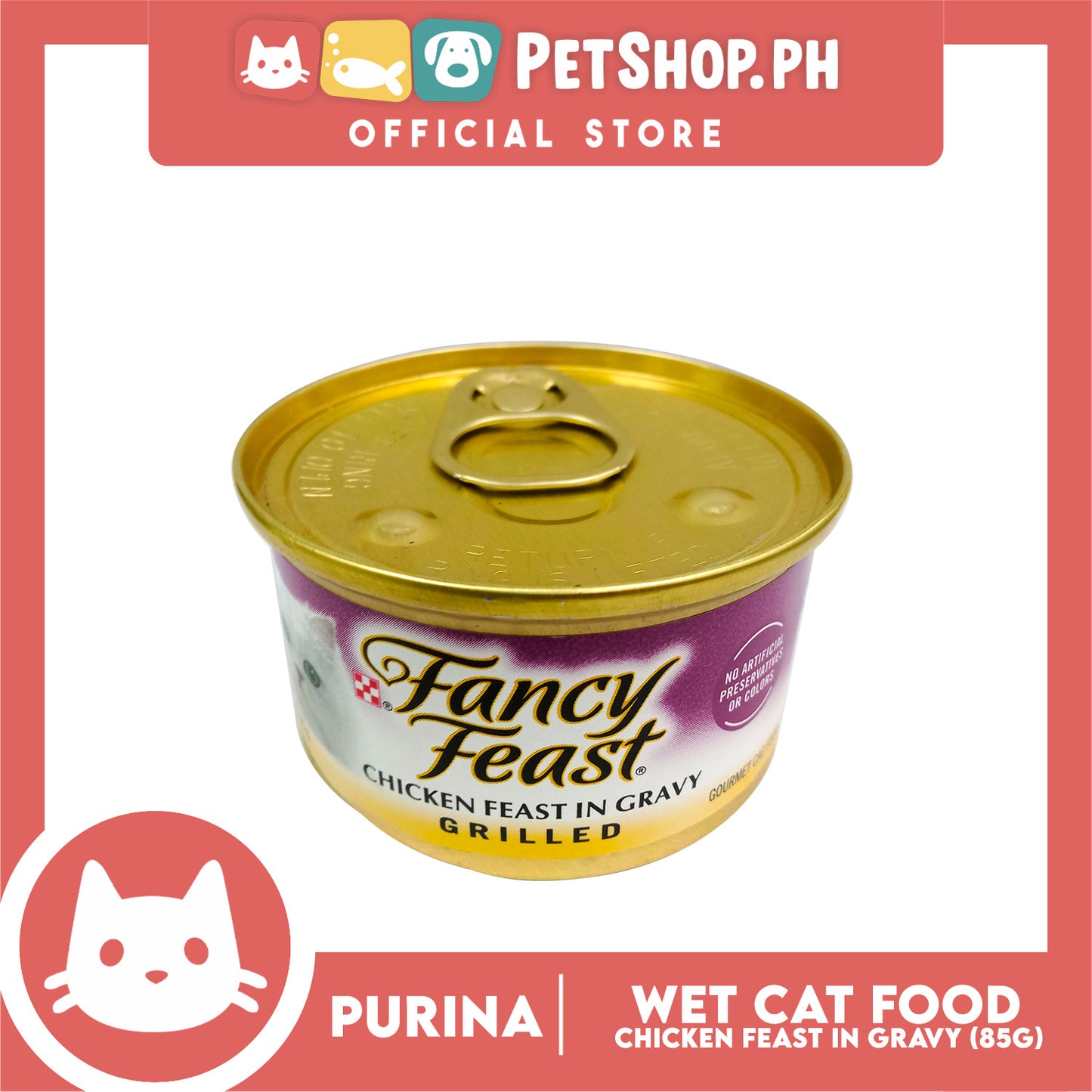 Purina Fancy Feast Grilled Chicken Feast in Gravy Adult Wet Cat Food In Can 85g