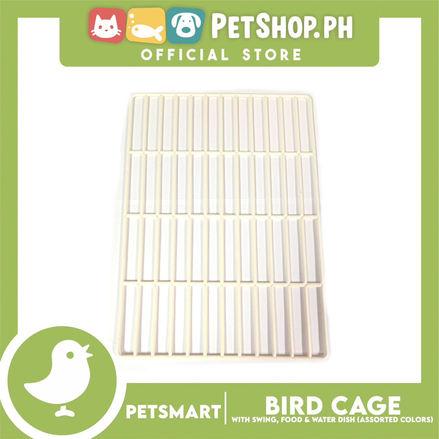 Bird Cage with Swing, Food and Water Dish #1001 (Assorted Color) , 30cm x 23cm x 40cm