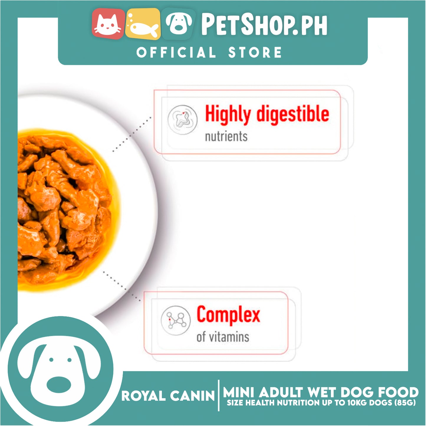 Royal Canin Mini Adult (85g x 12 pouches) Wet Dog Food - Size Health Nutrition