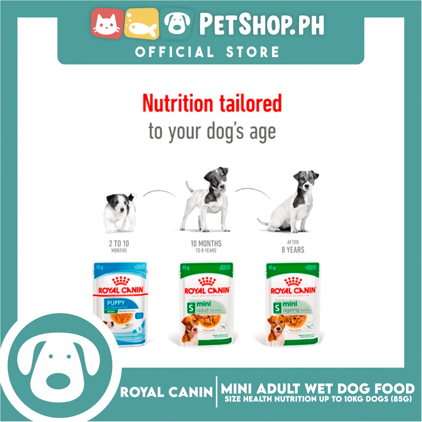 Royal Canin Mini Adult (85g x 12 pouches) Wet Dog Food - Size Health Nutrition