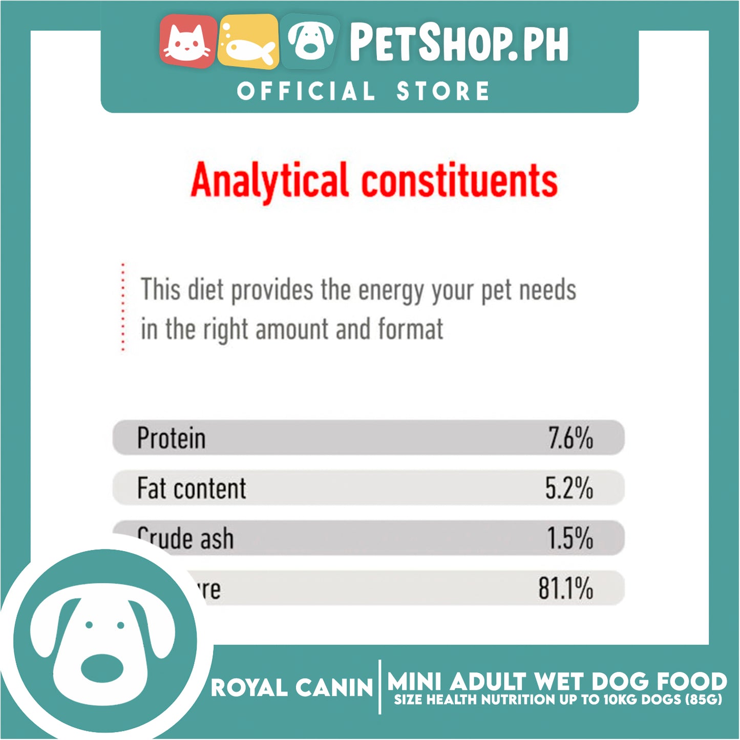 Royal Canin Mini Adult (85g x 12 pouches) Wet Dog Food - Size Health Nutrition