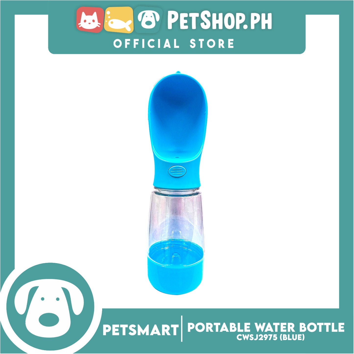 Pet Portable Drinking Cup Bottle Water Dispenser for Dogs CWSJ2975 (Blue) 400ml
